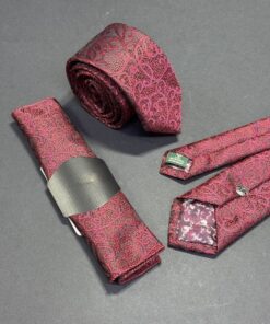 Raw Handmade Dark Vintage Tie & Handkerchief | 6 cm