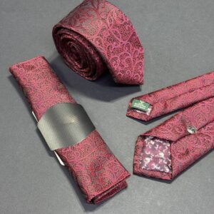 Raw Handmade Dark Vintage Tie & Handkerchief | 6 cm
