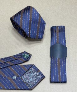 Stripped Purple Polyester Tie | 8 cm