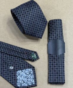 Black Pattern Polyester Tie | 8 cm
