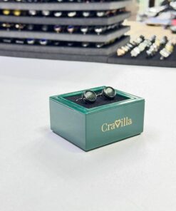 Black-Tone Green Zirconia Cufflinks