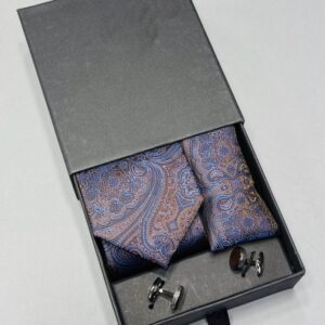 Purple Paisley Imprinted Tie | 3 in ONE