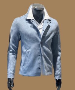 Sky Blue Suede High End Jacket