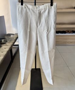 Lace Waist Jogging Linen Trouser