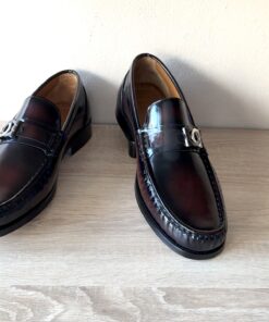 Timeless Oxblood Gloss Stitched Loafers