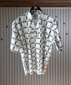 Check Stylish Oversize V-Neck Shirt