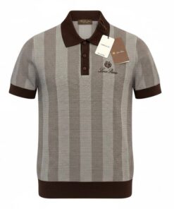 Brown Stripped L. Piana Polo Sweatshirts
