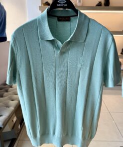 Light Green Stripped Imprints Piana Knitwear