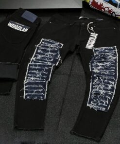 Patched Destroy Slime Fit Men's Jeans