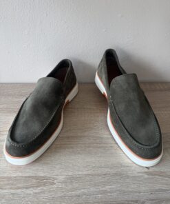 Smart LP Olive Green Suede Loafers | Org Signatured