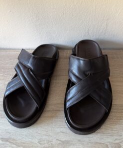 Iconic Side Adjustable Straps Sandal Slide | Coffee Brown