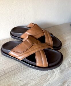 Iconic Side Adjustable straps Sandal Slide | Brown