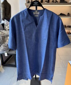 Sky Blue V-Neck Stylish  Shirt