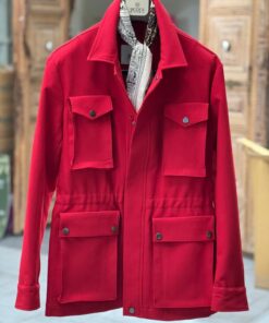 Iconic Red High End Safari Jacket