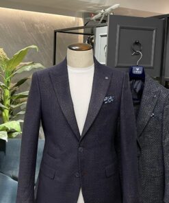 Smart Office Navy Wool Blazer