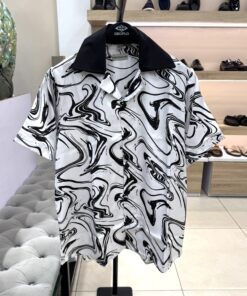 HAWAIIAN SHIRT- Imprinted B/W
