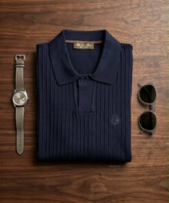 Single Button Neck Navy Piana