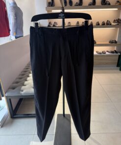 Classic Lace Waist Black Pants