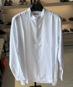 Vintage Style Polo Linen Shirts | White