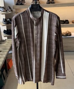 Relaxed Stripped Fit %100 Linen Shirt
