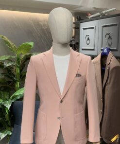 Iconic Pink Patched Pockets Viscose Blazer
