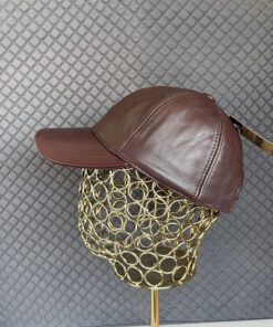 Genuine Leather Cap- Coffee Brown