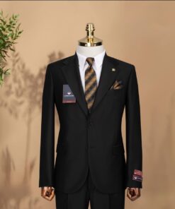 Administrative Front Closure Suit - SOLID BLACK