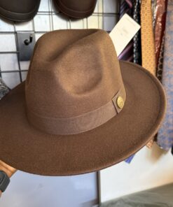 Men's Hand Woven FEDORA HAT | Coffee Brown