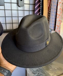 Men's Hand Woven FEDORA HAT | BLACK