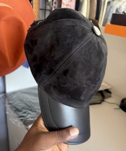 LP Men's Suede X Leather Cap | Solid Black