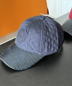 Navy Blue Croco Face Cap